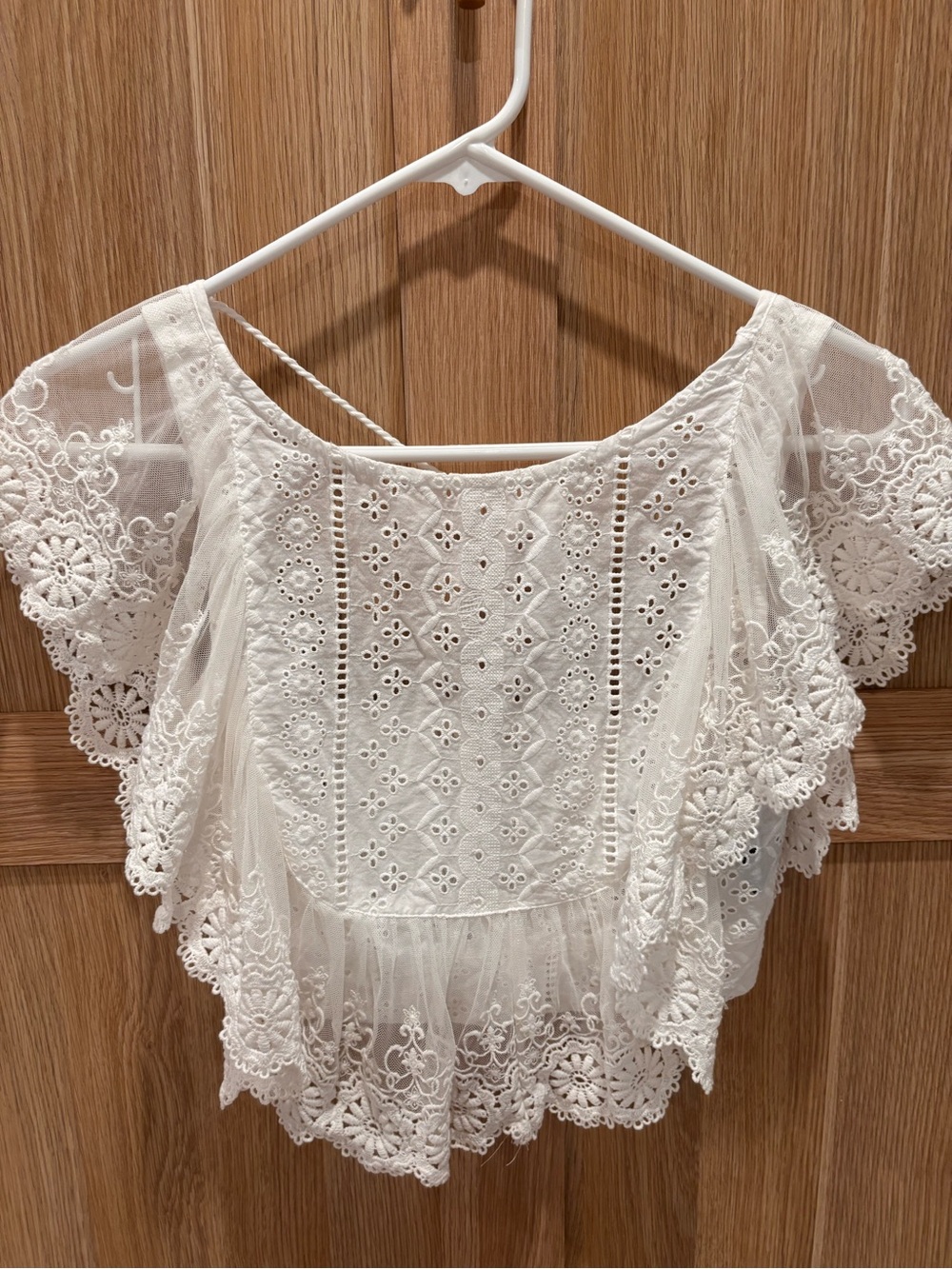 Altard State Lace and Eyelet Top